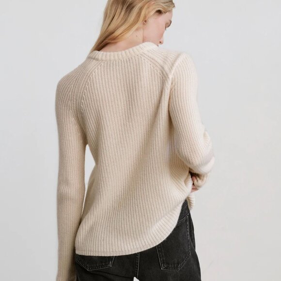 Jenni Kayne Cream Crew Neck Sweater - Picture 4 of 8